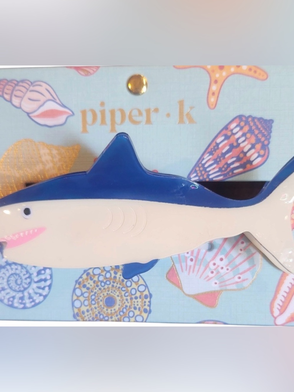 NWT Piper K Shark Ocean Theme Hair Clip - Picture 6 of 6